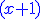 \blue(x+1)